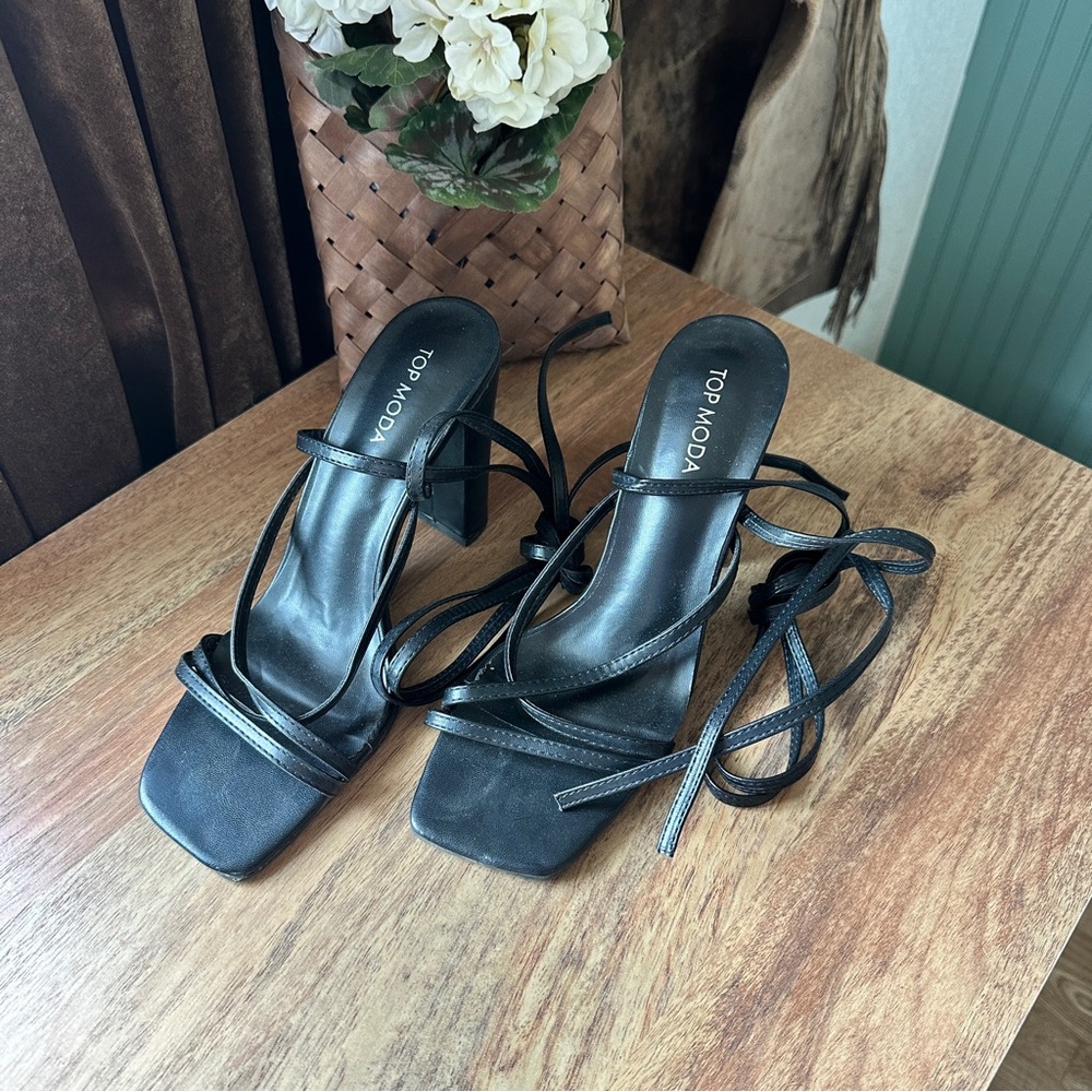 Black Lace Up Heels